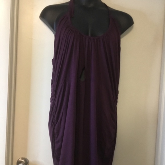 ASOS CURVE RUCHED MIDI DRESS WITH CUT OUT - Picture 4 of 8